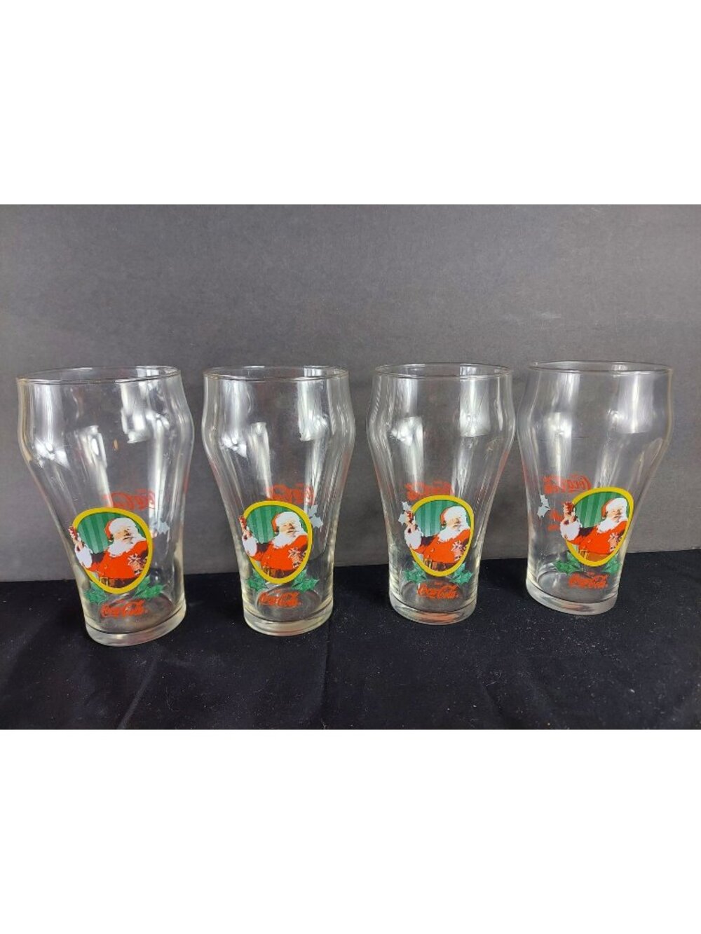 4 Coca Cola Frisch's Christmas Santa Tumblers
